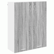Helloshop26 - Armoire suspendue rectangulaire pour cuisine 80 x 31 x 100 cm rangement optimisé moderne en bois d'ingénierie gris 02_0053406 - gris B