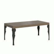 Itamoby Table extensible Paxon Premium 90/246x90 cm en gris tourterelle avec pieds anthracite - beige multi-matériau VE900PRPXNALL-TT-AN