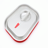 Maxima Couvercle gastronorm - 1/2 GN - acier inoxydable - joint étanche à l'air – 30 × 24.5 × 2.3 cm - AKS-09367791