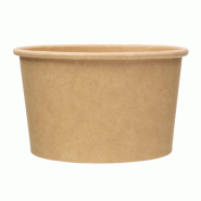 MONOUSO - Pot à Glace en Carton Kraft 4Oz/115ml (1.000 Utés) - marron en carton 18435771428606