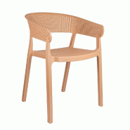 Pack 4 chaises empilables Supra-tek polypropylène 51x53x73cm beige