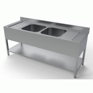 Plonge inox profondeur 700 étagère 2 centre 2000 - P7333.0870