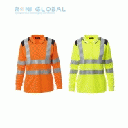 Polo haute visibilité femme - manches longues - polyester Guard+ Winter Payper - bicolore avec passepoils réfléchissants_0