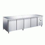 Romux® Table a Pizza Réfrigérée 4 Portes 223x70 cm Classe A | Préparation Pizzas et Salades - 8435811808002