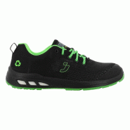 Safety Jogger - Chaussures de sécurité basses décontractées ultra-respirantes avec embout en acier ECOFITZ noir et vert  S1P http://carbonn.Fr/img