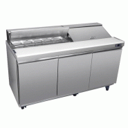Saladette réfrigérée 3 portes avec 18 bacs GN 1/6 - 623 L