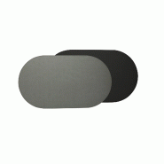 Stil Casa, set de 12 chemins de table bicolores, polyuréthane cousu, 58xh. 38 cm, finition dollar couleur gris/noir. - RUN6838-GB Stil Casa, set de 12 chemins de table bicolores, polyuréthane cousu, 58xh. 38 cm, finition dollar couleur gris/noir. - RUN6838-GB