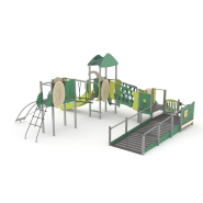 Structure multi-activités métallique pour enfants 1 an et plus - ORGANIK  4511 - LD1ORAC4511 - Ludoparc