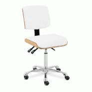 Tabouret chaise siÈge de bureau À roulette contreplaquÉ design blanc 14_0003748