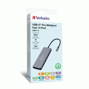 Verbatim CMH-14 USB Type-C 5000 Mbit/s Argent_0