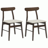 VidaXL Chaise de salle à manger 2 pcs Marron foncé et lumière Modèle Vega Executive Signature - 42020483