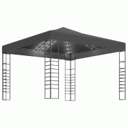 VidaXL Chapiteau de jardin avec lumières LED 3x3 m Anthracite Modèle Vega Office Industriel - noir 3070306