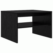 VidaXL Table basse Chêne noir 60 x 50 x 40 cm Bois d'ingénierie Modèle Atlas Office Essence - 8000269