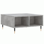 VidaXL Table basse gris béton 60x60x30 cm bois d'ingénierie Modèle Terrasse Shield Prime - 827032