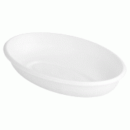 Assiette ovale bagasse blanche Ø20,3x13,5x4cm - par 300