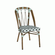 Chaise neuilly vert pâle/noire, 88x60x46 cm, France mobilier chr - marron aluminium 3760326527922