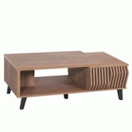 Décoshop26 - Table basse table d'appoint deux étagères et deux tiroirs 44x120x65 cm marron 04_0008451 - marron 3000262568147 Décoshop26 - Table basse table d'appoint deux étagères et deux tiroirs 44x120x65 cm marron 04_0008451 - marron 3000262568147