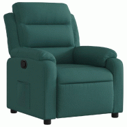 Fauteuil inclinable Vert foncé Tissu Modèle Kervelion - 373468