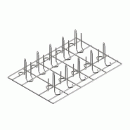Grille Inox pour la cuisson verticale de poulets - EN 600 x 400  | TecnoEka - KGP64/A