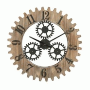 Horloge en bois et métal Ingranaggio 60 x 4 cm Mauro Ferretti - noir 0647110000 Horloge en bois et métal Ingranaggio 60 x 4 cm Mauro Ferretti - noir 0647110000