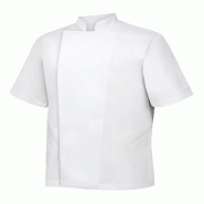 METRO PROFESSIONAL Veste de cuisine pour hommes, manches courtes, taille S, blanc - S blanc multi-matériau 4337231918054