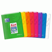 Oxford Lot de 10 Cahier EasyBook piqué 17x22, 48p./24 feuilles 90g/m², quadrillé 5x5 + marge, coloris assortis (10) - 3020120222813