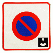 Panneau B6B3 - Zone à stationnement de durée limitée contrôlée par disque - Made in France, certifié Ascquer Panneau B6B3 - Zone à stationnement de durée limitée contrôlée par disque - Made in France, certifié Ascquer