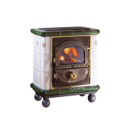 Poêle à bois en faïence de faible encombrement  - Rosalie