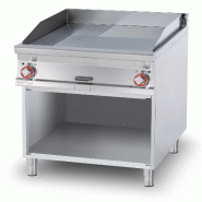 Redcook Friteuse électrique 1/2 striée 1/2 lisse 2 zones de cuisson. Structure en acier inoxydable. Dimensions 80x90 h90 cm. Modèle FTLR-98ET - 2103_0