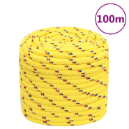 Vidaxl corde de bateau jaune 18 mm 100 m polypropylène 152631