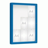 Vitrine extérieure coins arrondis peinte - simple ou double face - de 9 à 30 A4 - Plexi chocs ou Verre sécurisé_0