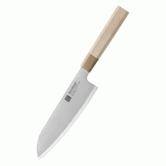 XinZuo - Couteau santoku en acier carbone Blue #2 - série PM8M - 18 cm - fabriqué en acier composite à 3 couches - multicolore PM8M-RS