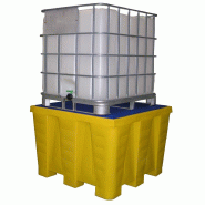 Bac de rétention PEHD avec caillebotis amovible - 1 cubi 1200 l - Volume 1200 l - Jaune