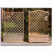 Bacs à fleurs en bois avec claustras - jc761035060 Bacs à fleurs en bois avec claustras - jc761035060