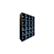 Casiers consigne à monnayeur , portes transparentes , 4 colonnes de 5 cases larg. 300 mm, anthracite/ bleu Casiers consigne à monnayeur , portes transparentes , 4 colonnes de 5 cases larg. 300 mm, anthracite/ bleu