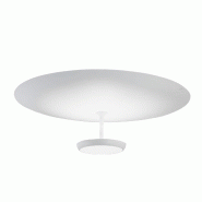 Fabas Luce Plafonnier Led Yuko 40 W 3200 Lm - Blanc, Structure En Métal Et Méthacrylate, Intensité Variable En Continu, Lumière Chaude 3000 K, Ip2