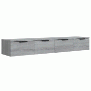 Helloshop26 - Lot de 2 armoires murales classiques rangement 68 x 30 x 20 cm en bois d'ingénierie sonoma gris 02_0055227 - gris Bois massif 300023888