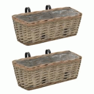 Helloshop26 - Lot de 2 jardinière de balcon osier avec doublure en PE 40 cm 02_0000821 - 3000071541539 Helloshop26 - Lot de 2 jardinière de balcon osier avec doublure en PE 40 cm 02_0000821 - 3000071541539
