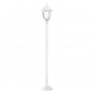 Lampadaire 1 tête -clic-clac 4 -ip44 - e27 - blanc style rustique - verre transparent hauteur totale 1 910 mm
