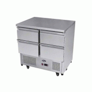 Meuble compact de stockage 4 tiroirs inox réfrigérant vert r600a - PESL3820GR