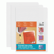OXFORD Lot de 10 Pochettes-Coin M Star A4 PVC Lisse Epaisseur 15/100ème Incolore - 3045057807155
