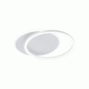 Plafonnier LED série 8195 en métal et aluminium, blanc mat, 60 W, 4 800 lm, dimmable, design moderne et élégant pour les intérieurs - Perenz - bl