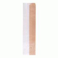 Sachet sandwich en papier kraft ingraissable avec fenêtre eco 9+5,5x38cm par 250