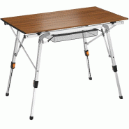 TecTake GmbH tectake Table de camping Tina en aluminium, pliable et réglable en hauteur 90 x 52 x 47 - 70 cm Aspect Bois - marron aluminium 406628 TecTake GmbH tectake Table de camping Tina en aluminium, pliable et réglable en hauteur 90 x 52 x 47 - 70 cm Aspect Bois - marron aluminium 406628