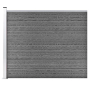 Vidaxl panneau de clôture wpc 175x146 cm gris 148983