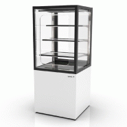 Vitrine neutre INTEGRA sur base - 600 mm - 4 niveaux - H1400 mm - IN60/80-140N | Sayl Barcelona - Accès Grab & Go