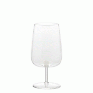 Zafferano Bilia Verre À Vin En Verre Borosilicaté Blanc Lot De 6 Pièces - Design Élégant Avec Sphère Colorée Au Fond Pour Des Tables Raffinées