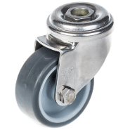 50mm 2" roulette en acier inoxydable caoutchouc gris, pivotante, 40kg 50mm 2" roulette en acier inoxydable caoutchouc gris, pivotante, 40kg