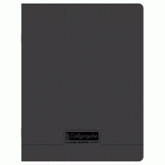 Calligraphe Lot de 10 Cahier Ligne 8000 17x22, 96p./48 feuilles 90 g/m² piquées, couv. PP noir, Séyès - 3210330189307
