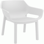 CLP Chaise de jardin Dora Plastique HBT: 90x60x65 cm Blanc - blanc 327705